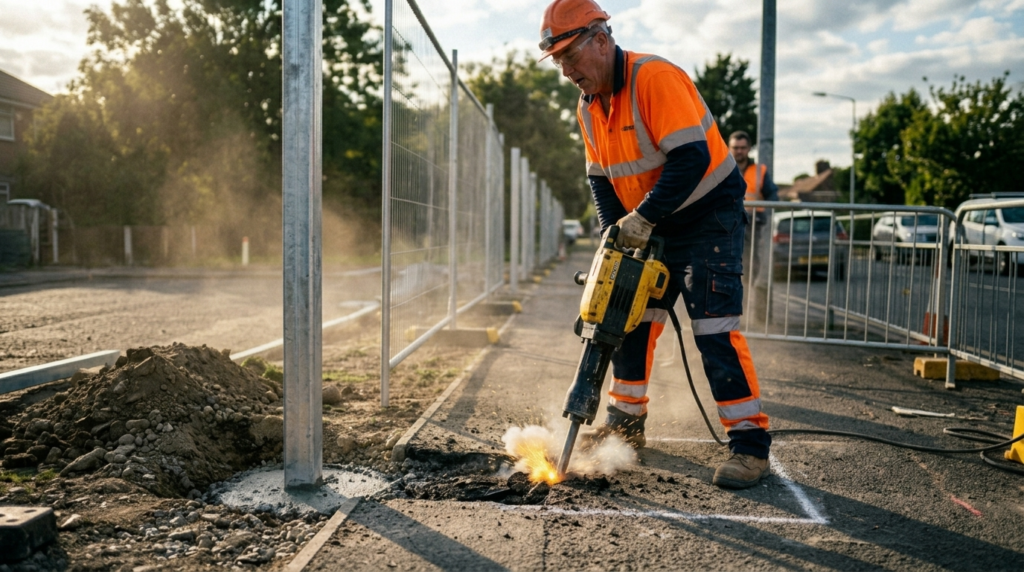 Fencing  worker suffers electric shock and serious burns in Manchester